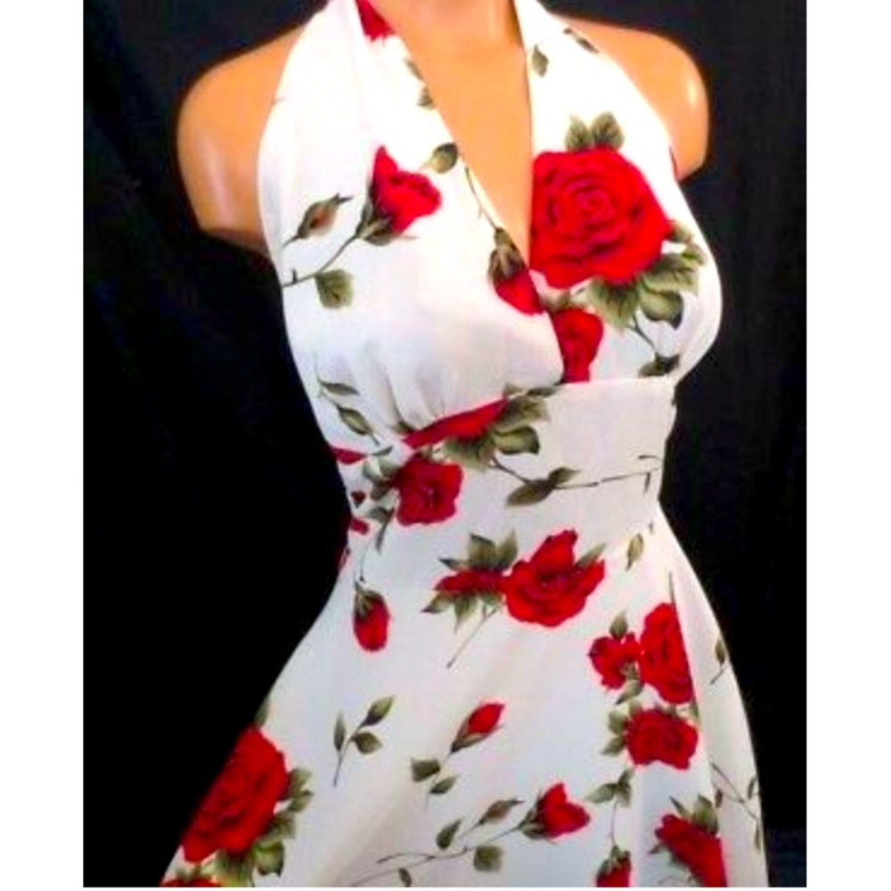 Stop Staring Halter Floral Dress NWOT